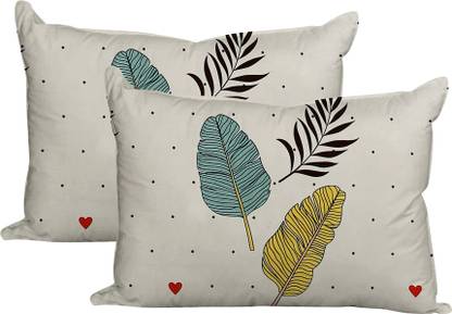 Premium Leaf Print Cotton Bedsheet Set – King Size with 2 Pillow Covers | Soft & Breathable Fabric